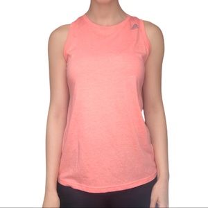 Reebok sleeveless racer back tank top in coral